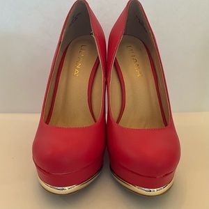 Hot Pink Wedge Heels